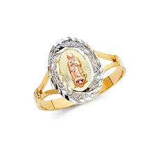 Load image into Gallery viewer, 14K Two Tone 15mm Guadalupe Religious Ring - silverdepot