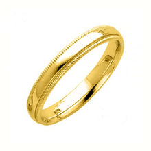 Load image into Gallery viewer, 14K Yellow Gold 7MM Classic Comfort Fit Wedding Band with Milgrain Edging