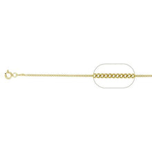 Load image into Gallery viewer, Sterling Silver Yellow Gold Plated Curb Chain 040-1MM with Spring Clasp