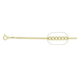 Sterling Silver Yellow Gold Plated Curb Chain 050-1.7MM with Spring Clasp