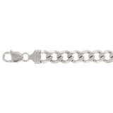 Sterling Silver Solid Curb Chain 300-11MM with Lobster Clasp