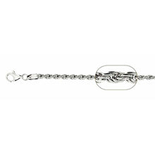 Load image into Gallery viewer, Sterling Silver Solid 070-3.5MM Rhodium Plated Rope Chain 9 inches