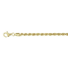 Load image into Gallery viewer, Sterling Silver Yellow Gold Plated Rope Chain 080-4mm with Lobster Clasp