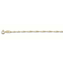 Load image into Gallery viewer, Italian Sterling Silver Gold Plated Singapore Chain 025- 1.5 MM with Spring Clasp Closure