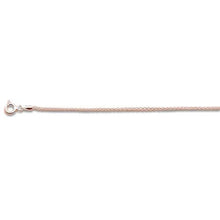Load image into Gallery viewer, Sterling Silver Rose Gold Plated Wheat-Spiga Chain 035-1.5MM with Spring Clasp
