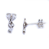 Sterling Silver Music Note Studs EarringsAnd Weight 0.3 gramAnd Thickness 10.5x4mm
