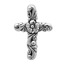 Load image into Gallery viewer, Sterling Silver Fancy Design Cross Pendant