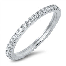 Load image into Gallery viewer, Sterling Silver White CZ Eternity Band Ring