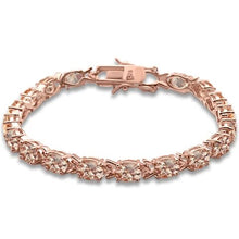 Load image into Gallery viewer, Sterling Silver Rose Gold Plated Oval Morganite Bracelet