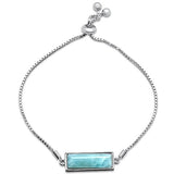 Sterling Silver New Natural Larimar Bracelet