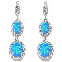 Load image into Gallery viewer, Sterling Silver Cubic Zirconia Dangle Earring