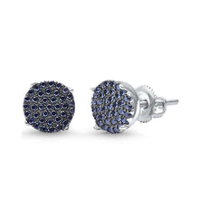 Load image into Gallery viewer, Sterling Silver Black Micro Pave Earrings