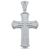 Sterling Silver Micro Pave Cubic Zirconia Cross Pendant