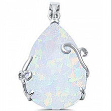 Load image into Gallery viewer, Sterling Silver White Opal Teardrop Pendant