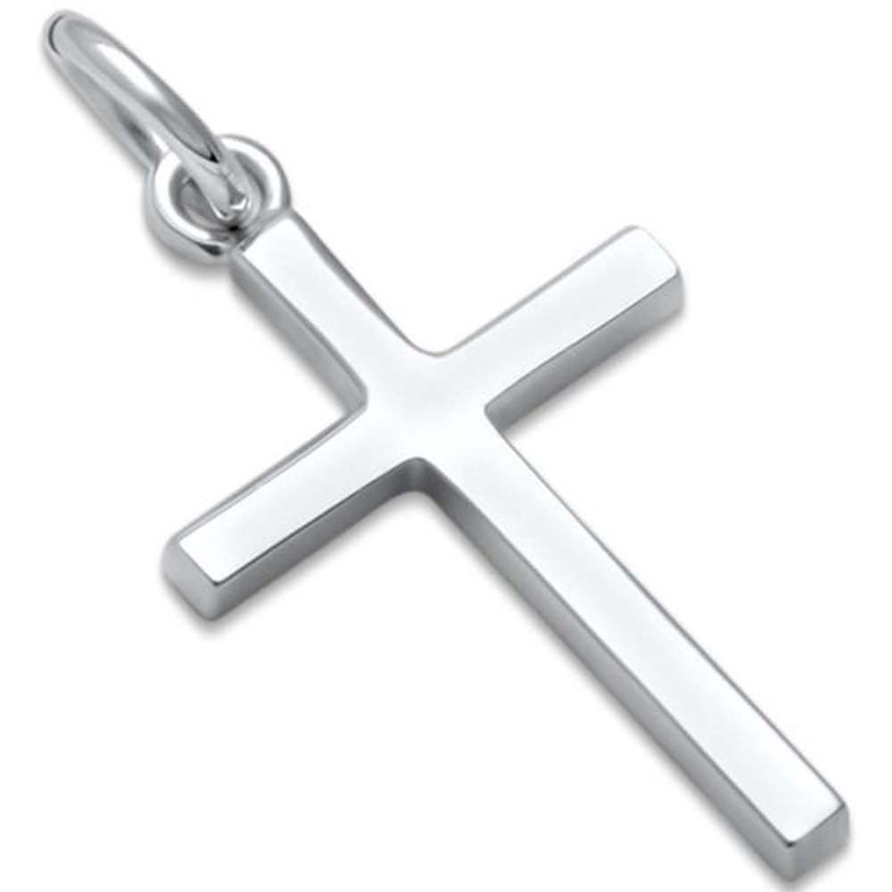 Sterling Silver Small Plain Cross .925 PendantAnd Length 1inch