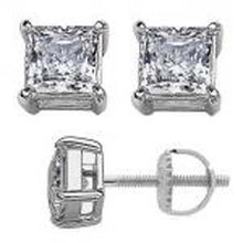 Load image into Gallery viewer, Sterling Silver Square Screw Back Stud Earrings