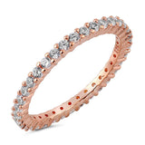 Sterling Silver Stackable ETERNITY Rose Gold