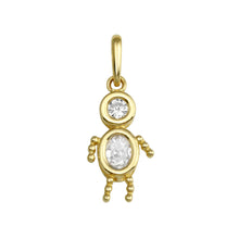 Load image into Gallery viewer, 14K Yellow Gold The Boy CZ Pendant,Approx. Gram Weight- 0.49 grams