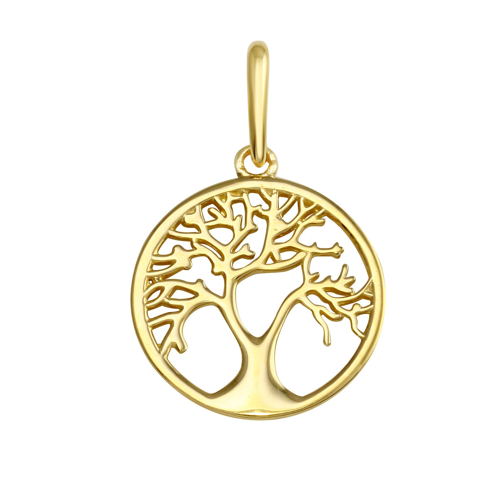 14K Yellow Gold Tree of Life Pendant,Approx. Gram Weight- 0.59 Grams
