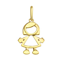 Load image into Gallery viewer, 14K Yellow Gold The Girl Pendant,Approx. Gram Weight- 0.43 Grams