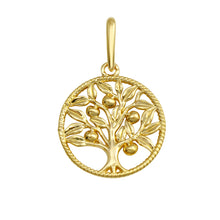 Load image into Gallery viewer, 14K Yellow Gold Tree of Life CZ Pendant,Approx. Gram Weight- 0.70 Grams