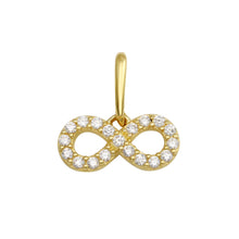 Load image into Gallery viewer, 14K Yellow Gold Infinity CZ Pendant,Approx. Gram Weight- 0.33 Grams