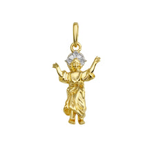 Load image into Gallery viewer, 14K Two Tone Gold Catholic Pendant,Approx. Gram Weight- 0.88 grams