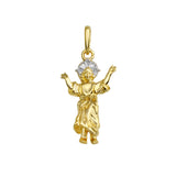14K Two Tone Gold Catholic Pendant,Approx. Gram Weight- 0.88 grams