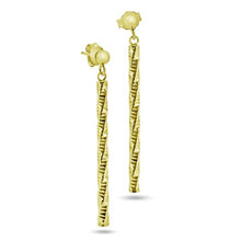 Load image into Gallery viewer, Sterling Silver Gold Plated DC Dangling Earrings