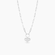 Load image into Gallery viewer, Sterling Silver Basic Link Chain Heart Necklace