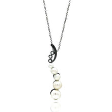 Load image into Gallery viewer, Sterling Silver Rhodium Plated Fresh Water Pearl Pendant Necklace