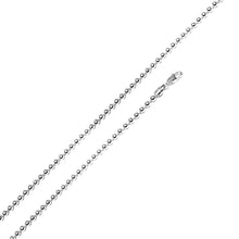 Load image into Gallery viewer, Italian Sterling Silver Rhodium Plated Bead Chain 220- 2.2 mm with Lobster Clasp Closure