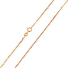 Load image into Gallery viewer, Italian Sterling Silver Rose Gold Plated Square Sided Snake Chain with Spring Clasp Closure