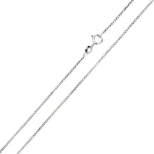 Load image into Gallery viewer, Sterling Silver Rhodium Plated Shinny Greek Link Box 0.9mm-019 Chain