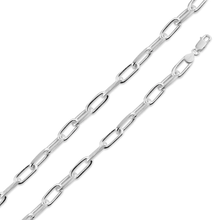 Load image into Gallery viewer, Sterling Silver Diamond Cut Paperclip Link Chain-7mm