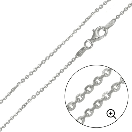 Sterling Silver Rhodium Plated Brillantina Diamond Cut 040-1.75mm Chain