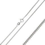 Sterling Silver Rhodium Plated curb 1.2mm-035 Chain