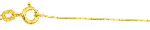 Sterling Silver Gold Plated Cardono 0.6mm Chain with Spring Clasp Closure