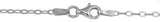 Sterling Silver Rhodium Plated Wire Oval Loop 2.8mm-060 Chain with Spring Clasp Closure