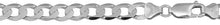 Load image into Gallery viewer, Sterling Silver Rhodium Plated Super Flat curb 3.8mm-100 Chain