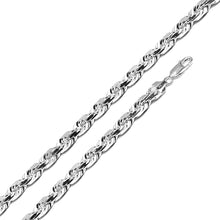 Load image into Gallery viewer, Sterling Silver High Polished Rope 7mm-150 Chainﾠ