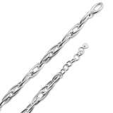 Sterling Silver Multi Link Paperclip 10.7mm Bracelet And Chain