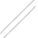 Sterling Silver Basic 3.4mm Braid Flat Rope Chain