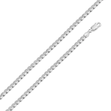 Sterling Silver Basic 4.2mm Braid Flat Rope Chain