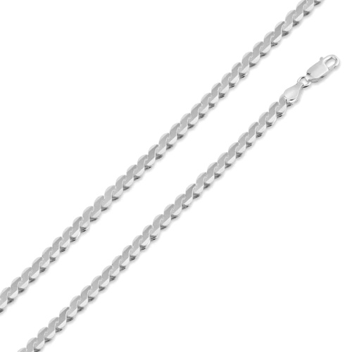 Sterling Silver Basic 5.1mm Braid Flat Rope Chain