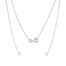 Load image into Gallery viewer, Sterling Silver High Polished Charm Necklace Replacement 0.6mm Box Chain