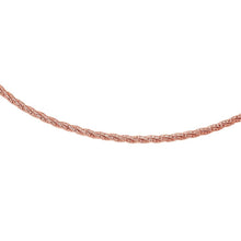 Load image into Gallery viewer, Sterling Silver 3 Layer Twisted 16  Omega Spring Chain Rose Gold Plated 3mm