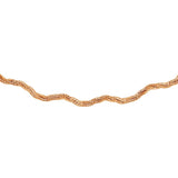 Sterling Silver 3 Layer Wave 16  Omega Spring Chain Rose Gold Plated 2.7mm