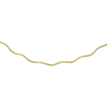 Load image into Gallery viewer, Sterling Silver 1 Layer Wave 16  Omega Spring Chain Gold Plated 1.3mm