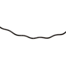 Load image into Gallery viewer, Sterling Silver 1 Layer Wave 16  Omega Spring Chain Black Rhodium Plated 1.3mm